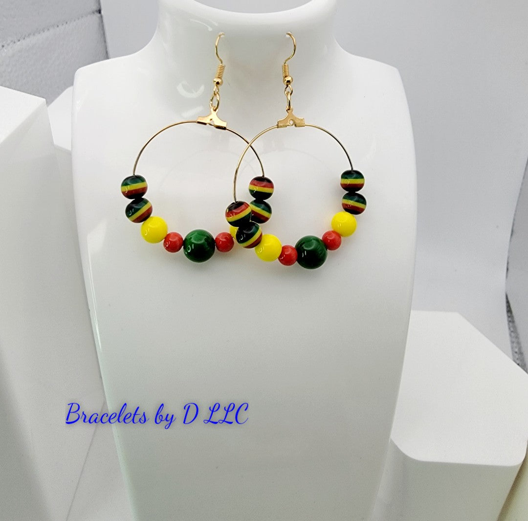 Rasta Beaded Earring