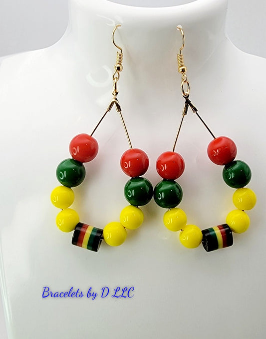 Rasta Beaded Earring